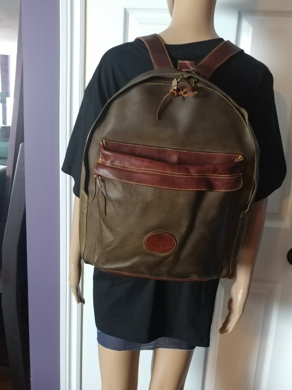 Roots Leather Backpack